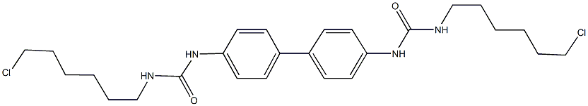 4,4'-bis({[(6-chlorohexyl)amino]carbonyl}amino)-1,1'-biphenyl Struktur