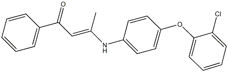 3-[4-(2-chlorophenoxy)anilino]-1-phenyl-2-buten-1-one Struktur