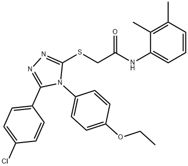 2-{[5-(4-chlorophenyl)-4-(4-ethoxyphenyl)-4H-1,2,4-triazol-3-yl]sulfanyl}-N-(2,3-dimethylphenyl)acetamide Struktur