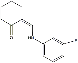 2-[(3-fluoroanilino)methylene]cyclohexanone Struktur