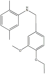 N-(2,5-dimethylphenyl)-N-(4-ethoxy-3-methoxybenzyl)amine Struktur