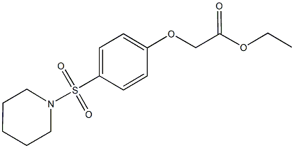 ethyl [4-(1-piperidinylsulfonyl)phenoxy]acetate Struktur