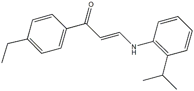 1-(4-ethylphenyl)-3-(2-isopropylanilino)-2-propen-1-one Struktur