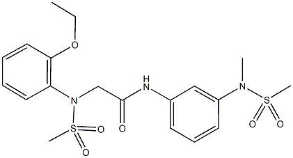 2-[2-ethoxy(methylsulfonyl)anilino]-N-{3-[methyl(methylsulfonyl)amino]phenyl}acetamide Struktur