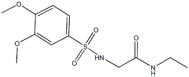 2-{[(3,4-dimethoxyphenyl)sulfonyl]amino}-N-ethylacetamide Struktur