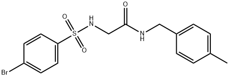 2-{[(4-bromophenyl)sulfonyl]amino}-N-(4-methylbenzyl)acetamide Struktur