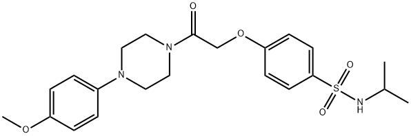 N-isopropyl-4-{2-[4-(4-methoxyphenyl)-1-piperazinyl]-2-oxoethoxy}benzenesulfonamide Struktur