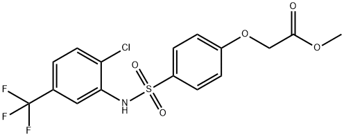 methyl (4-{[2-chloro-5-(trifluoromethyl)anilino]sulfonyl}phenoxy)acetate Struktur