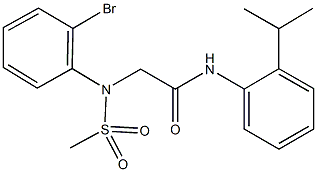 2-[2-bromo(methylsulfonyl)anilino]-N-(2-isopropylphenyl)acetamide Struktur