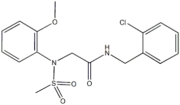 N-(2-chlorobenzyl)-2-[2-methoxy(methylsulfonyl)anilino]acetamide Struktur