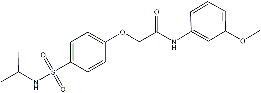 2-{4-[(isopropylamino)sulfonyl]phenoxy}-N-(3-methoxyphenyl)acetamide Struktur