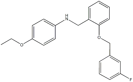 N-(4-ethoxyphenyl)-N-{2-[(3-fluorobenzyl)oxy]benzyl}amine Struktur