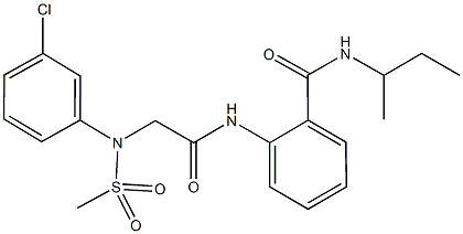 N-(sec-butyl)-2-({[3-chloro(methylsulfonyl)anilino]acetyl}amino)benzamide Struktur