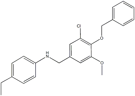 N-[4-(benzyloxy)-3-chloro-5-methoxybenzyl]-N-(4-ethylphenyl)amine Struktur