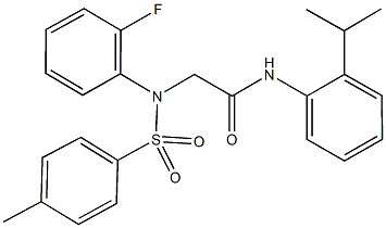 2-{2-fluoro[(4-methylphenyl)sulfonyl]anilino}-N-(2-isopropylphenyl)acetamide Struktur