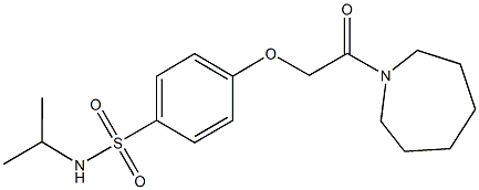 4-[2-(1-azepanyl)-2-oxoethoxy]-N-isopropylbenzenesulfonamide Struktur