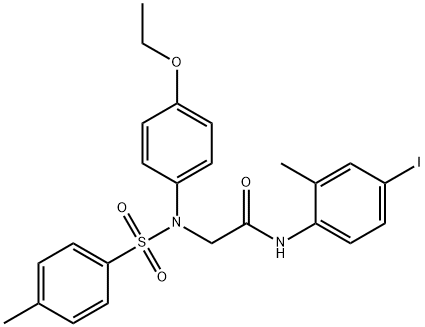 2-{4-ethoxy[(4-methylphenyl)sulfonyl]anilino}-N-(4-iodo-2-methylphenyl)acetamide Struktur