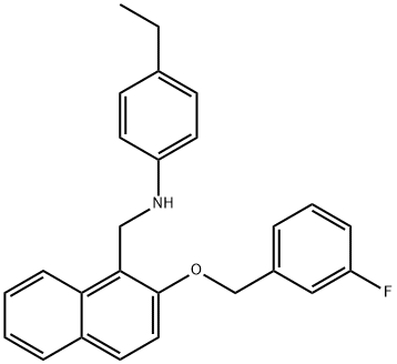 N-(4-ethylphenyl)-N-({2-[(3-fluorobenzyl)oxy]-1-naphthyl}methyl)amine Struktur