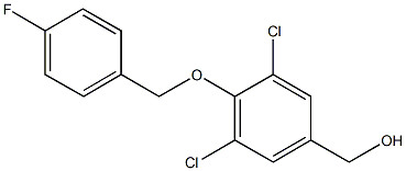 {3,5-dichloro-4-[(4-fluorobenzyl)oxy]phenyl}methanol Struktur