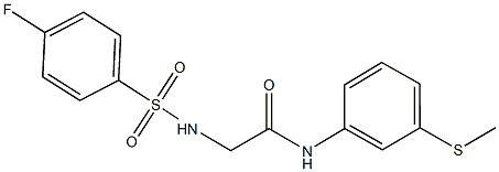 2-{[(4-fluorophenyl)sulfonyl]amino}-N-[3-(methylsulfanyl)phenyl]acetamide Struktur