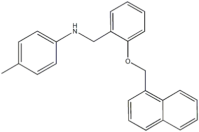 N-(4-methylphenyl)-N-[2-(1-naphthylmethoxy)benzyl]amine Struktur