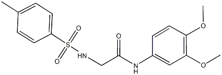 N-(3,4-dimethoxyphenyl)-2-{[(4-methylphenyl)sulfonyl]amino}acetamide Struktur