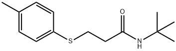 N-(tert-butyl)-3-[(4-methylphenyl)sulfanyl]propanamide Struktur