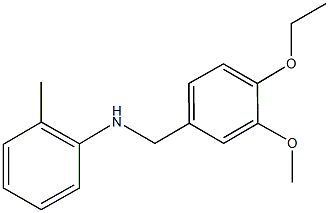 N-(4-ethoxy-3-methoxybenzyl)-N-(2-methylphenyl)amine Struktur