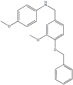 N-[4-(benzyloxy)-3-methoxybenzyl]-N-(4-methoxyphenyl)amine Struktur