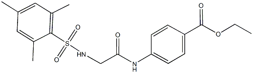 ethyl 4-({[(mesitylsulfonyl)amino]acetyl}amino)benzoate Struktur