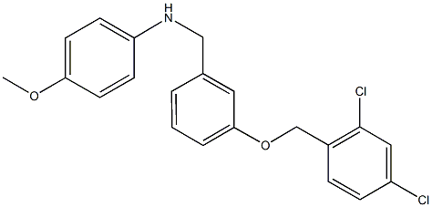 N-{3-[(2,4-dichlorobenzyl)oxy]benzyl}-N-(4-methoxyphenyl)amine Struktur