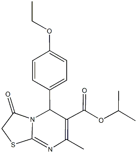 isopropyl 5-(4-ethoxyphenyl)-7-methyl-3-oxo-2,3-dihydro-5H-[1,3]thiazolo[3,2-a]pyrimidine-6-carboxylate Struktur