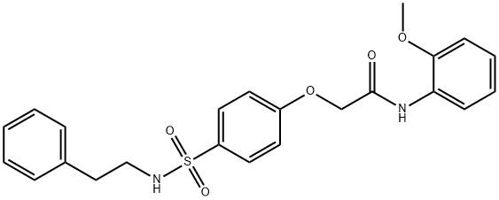 N-(2-methoxyphenyl)-2-(4-{[(2-phenylethyl)amino]sulfonyl}phenoxy)acetamide Struktur