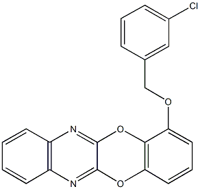 [1,4]benzodioxino[2,3-b]quinoxalin-1-yl 3-chlorobenzyl ether Struktur