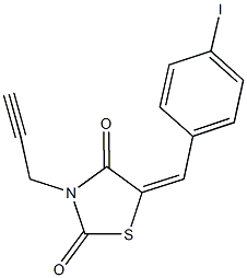 5-(4-iodobenzylidene)-3-(2-propynyl)-1,3-thiazolidine-2,4-dione Struktur