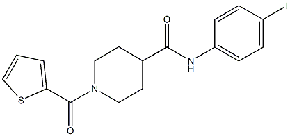 N-(4-iodophenyl)-1-(thien-2-ylcarbonyl)piperidine-4-carboxamide Struktur