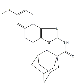 N-(7-methoxy-8-methyl-4,5-dihydronaphtho[1,2-d][1,3]thiazol-2-yl)-1-adamantanecarboxamide Struktur