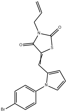 3-allyl-5-{[1-(4-bromophenyl)-1H-pyrrol-2-yl]methylene}-1,3-thiazolidine-2,4-dione Struktur