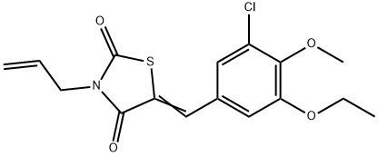 3-allyl-5-(3-chloro-5-ethoxy-4-methoxybenzylidene)-1,3-thiazolidine-2,4-dione Struktur