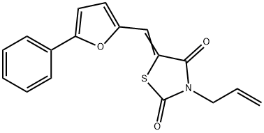 3-allyl-5-[(5-phenyl-2-furyl)methylene]-1,3-thiazolidine-2,4-dione Struktur