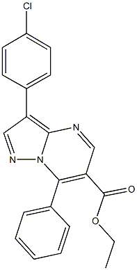 ethyl 3-(4-chlorophenyl)-7-phenylpyrazolo[1,5-a]pyrimidine-6-carboxylate Struktur