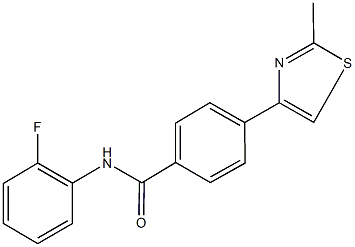 N-(2-fluorophenyl)-4-(2-methyl-1,3-thiazol-4-yl)benzamide Struktur