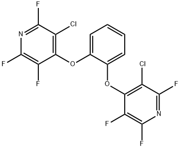 3-chloro-4-{2-[(3-chloro-2,5,6-trifluoro-4-pyridinyl)oxy]phenoxy}-2,5,6-trifluoropyridine Struktur