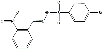 4-bromo-N'-{2-nitrobenzylidene}benzenesulfonohydrazide Struktur