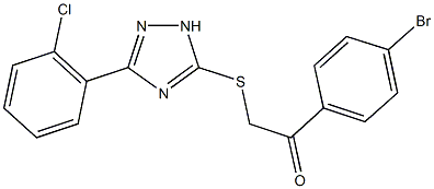 1-(4-bromophenyl)-2-{[3-(2-chlorophenyl)-1H-1,2,4-triazol-5-yl]sulfanyl}ethanone Struktur