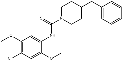 4-benzyl-N-(4-chloro-2,5-dimethoxyphenyl)-1-piperidinecarbothioamide Struktur