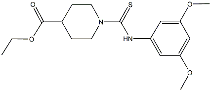 ethyl 1-[(3,5-dimethoxyanilino)carbothioyl]-4-piperidinecarboxylate Struktur