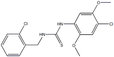 N-(2-chlorobenzyl)-N'-(4-chloro-2,5-dimethoxyphenyl)thiourea Struktur