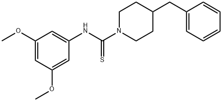 4-benzyl-N-(3,5-dimethoxyphenyl)-1-piperidinecarbothioamide Struktur