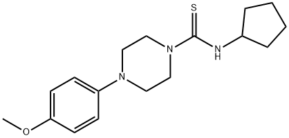 N-cyclopentyl-4-(4-methoxyphenyl)-1-piperazinecarbothioamide Struktur